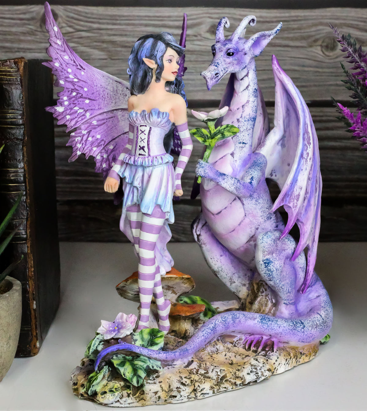 Amy Brown Romantic Twilight Dragon Courting Fairy Figurine Dragons Are Romantic