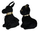 Egyptian Gods Anubis Jackal Dog And Bastet Cat Plush Toys Set Of 2 Stuffed Dolls