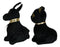 Egyptian Gods Anubis Jackal Dog And Bastet Cat Plush Toys Set Of 2 Stuffed Dolls