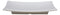 8.25"W White Melamine Curved Rectangular Sushi Serving Plates Platters Set Of 6