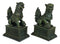 Ebros Chinese Forbidden Palace Guardian Pair Fu Foo Dogs Lions Figurine Bookends Set