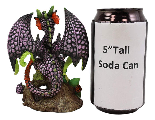 Ebros BlackBerry Garden Dragon by Stanley Morrison Home Decor Statue - Ebros Gift