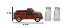 Old Fashioned Nostalgic Red Pickup Truck Holder For Glass Salt Pepper Shakers