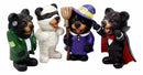 Halloween Frankenstein Witch Mummy Vampire Terror Bears Figurine Set of 4