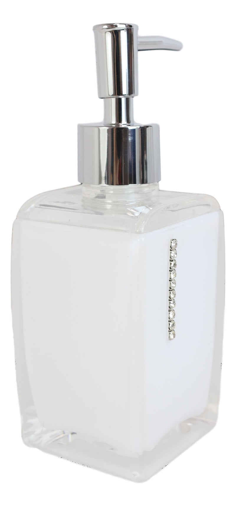 Stain White Austrian Crystals 6 Piece Chic Bathroom Vanity Accessories Gift Set