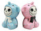 Ebros Furrybones Elephant Voodoo Skeleton Ceramic Salt And Pepper Shakers Set