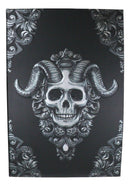 Necromancy Gothic Baphomet Demon Skull Blank Page Hardcover Journal Book