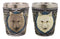 Pack Of 2 Full Moon Mythical Spirit Alpha Grey And White Wolf 2-Oz Shot Glasses