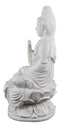 Ebros Buddhism Eastern Enlightenment Water and Moon Goddess Kuan Yin Meditating On Lotus Throne Statue Buddha Themed Religious Decorative Altar Figurine 7" Tall Sculpture Decor Feng Shui Zen Buddhist