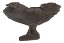 Ebros 7.5"W Rustic Country Farm Rooster Chicken Cast Iron Jewelry Coins Keys Tray Dish