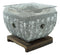 Ebros Japanese Cuisine Tabletop Shichirin Konro Gray Charcoal Grill BBQ Stove W/ Base