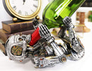 Ebros Steampunk Cyborg Robotic Terminator Skeleton Wine Bottle Holder 9.5"L