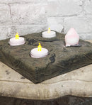 Ebros Buddha Lotus Flower On Lily Leaf Pads Trio Tea Light Votive Candle Holders