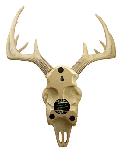 Ebros Rustic Hunter Rack Deer Skull Antler Wall Plaque Decor 10 Point Buck Figurine - Ebros Gift