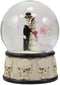 Ebros Day of The Dead Wedding Skeleton Bride and Groom Small Water Globe 65mm