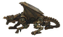 Ebros Crouching Steampunk Robotic Dragon Statue 10"L Mechanical Cyborg Dragon Beast