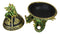 Green Dragon Mother With Hatchling On Celtic Knotwork Dome Egg Decorative Box