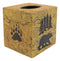 Rustic Western Black Bear Pine Trees Forest Silhouette Tissue Box Cover Holder