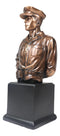 Police Man Officer Cop in Uniform Portrait Bust Electroplated Statue With Base