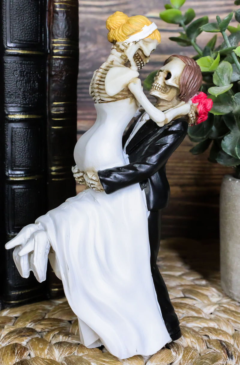 Love Never Dies Day Of The Dead Wedding Skeletons Groom Lifting Bride Figurine