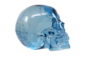 Pirate Crystal Skull Cave Tomb Treasure Blue Translucent Skull Figurine Resin
