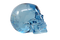 Pirate Crystal Skull Cave Tomb Treasure Blue Translucent Skull Figurine Resin