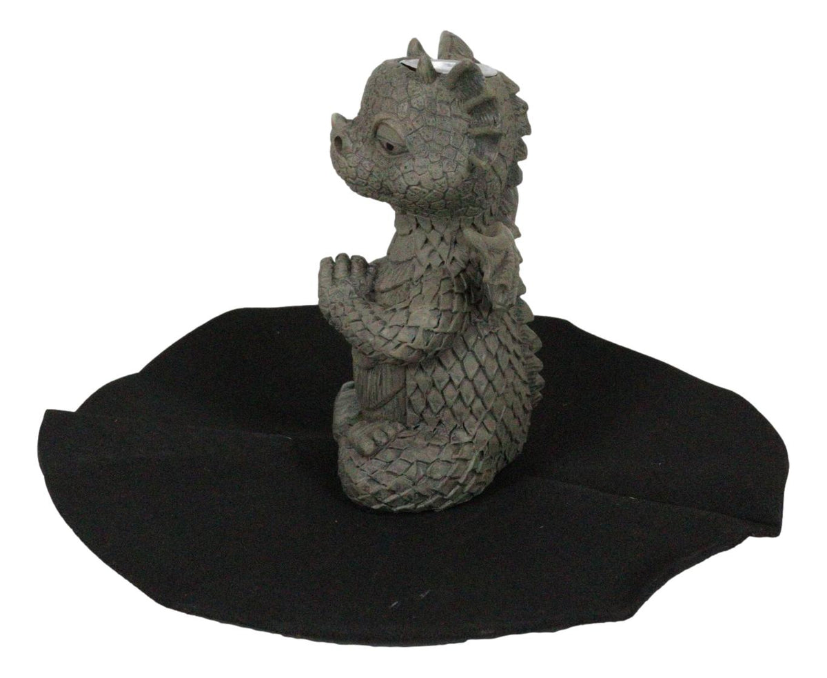 Zen Inner Peace Whimsical Garden Dragon Yoga Meditation Backflow Incense Burner