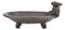 Cast Iron Rustic Bronze Bathtub With 2 Spouts Miniature Replica Dish Tray 6"L