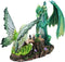 Ebros Amy Brown Elf Earth Fairy With Green Dragon Playing Chess Statue 7"H