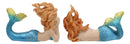 Ebros 4.25" Wide Colorful Nautical Ocean Mermaid Mergirls Under The Sea Miniature Figurines Set of 2 Fantasy Mermaids Sirens of The Seas Figurines Fairy Garden Collectibles - Ebros Gift