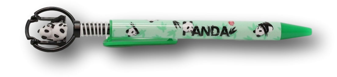 Pack Of 24 Panda Bear Cubs On Swing Green Ballpoint Ball Black Ink Pens W/ Base - Ebros Gift