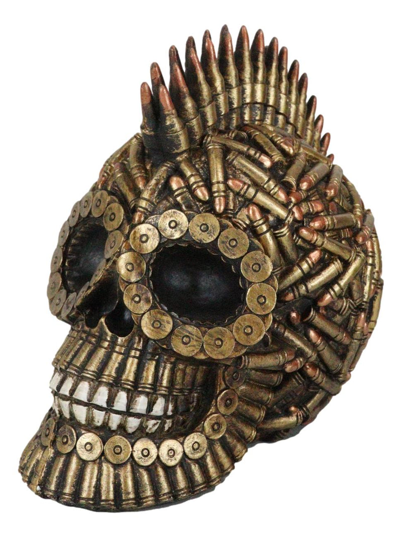 Steampunk World War Ammo Rifle Bullet Shell Casings Morphing Gold Colored Skull