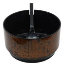 Large Japanese Restaurant Grade Gold Ohitsu Rice Container Serving Bowl & Scoop