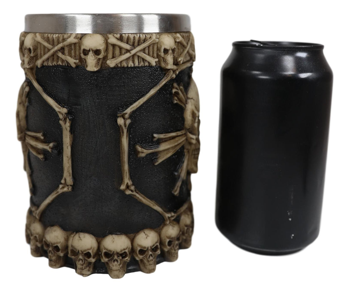Ebros Large Skeletal Cross Bones Skull Beer Stein Tankard Coffee Cup Drink Mug 12oz - Ebros Gift