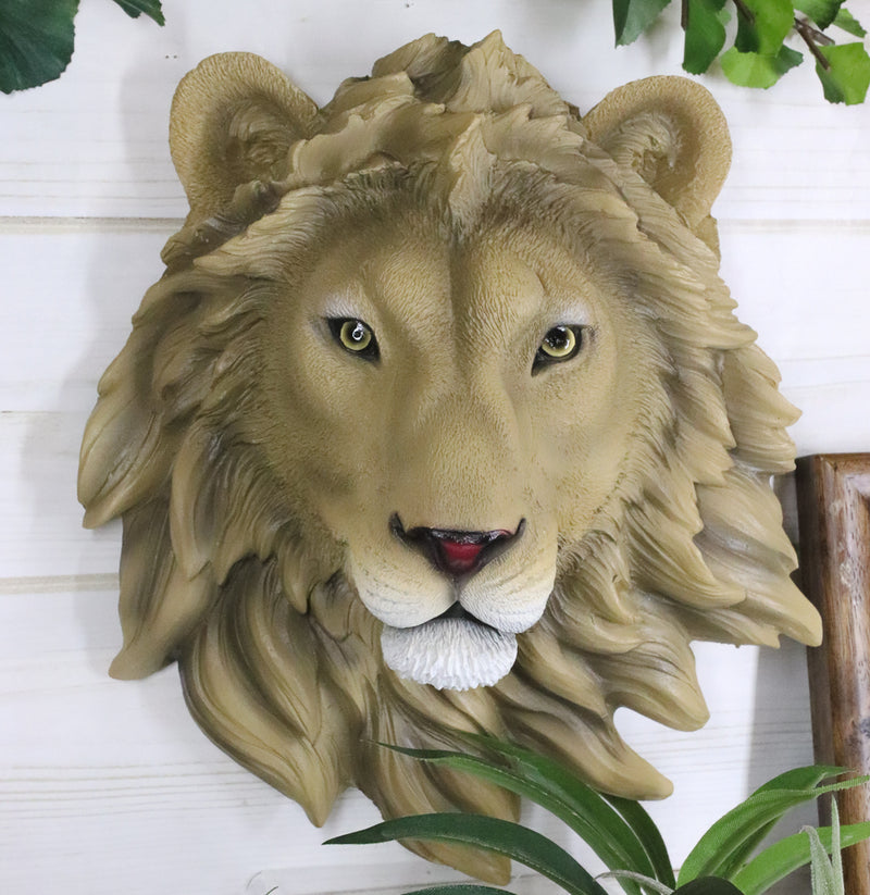 Ebros Simba Safari King Of The Jungle Lion Head Wall Plaque 9.25"Tall Taxidermy