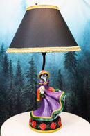 Day of The Dead La Calavera Catrina Sugar Skull Standing On Red Roses Table Lamp