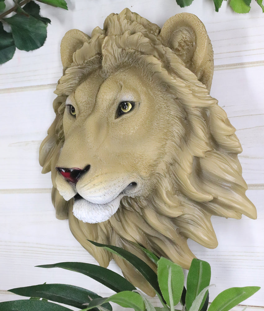 Ebros Simba Safari King Of The Jungle Lion Head Wall Plaque 9.25"Tall Taxidermy