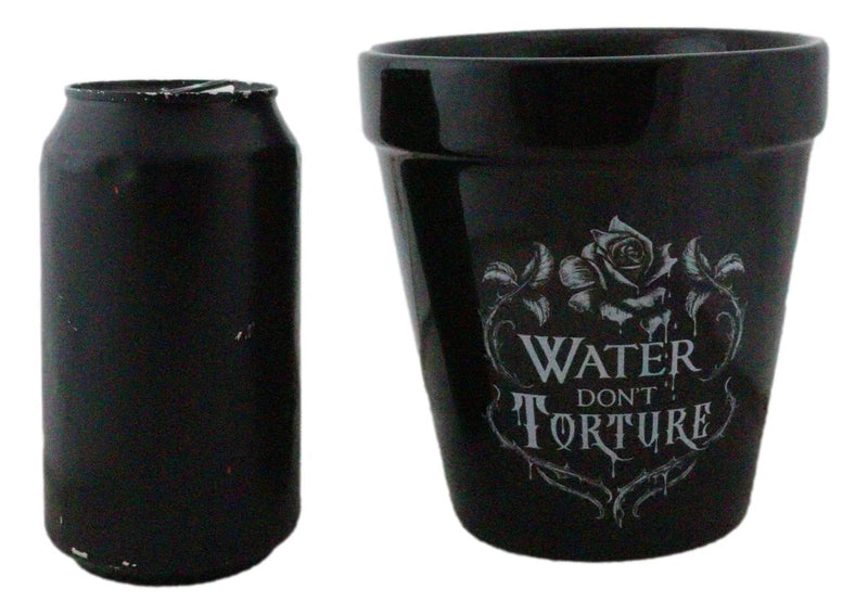 Water Don't Torture Rose Vines Wicca Witch Apothecary Flower Herbs Planter Pot