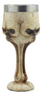 Ebros Day of The Dead Bone Ossuary Distorted Shrieking Ghost Skulls Wine Goblet 7oz