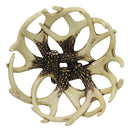 Ebros Large 12"Dia Rustic Hunters Entwined Stag Deer Antlers Rack Fruit Display Basket