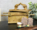 Matte Gold Ark Of The Covenant Model With Contents Figurine Decorative Box 1:10