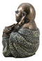 Lucky Buddha With Golden Nugget & Coins Figurine Buddhism Eastern Enlightenment