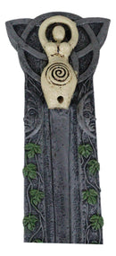 Wiccan Shaman Feminine Spiral Goddess Celtic Trinity Ivy Leaves Incense Burner