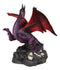 Small Purple Volcanic Earth Skull Graveyard Dragon Figurine Fantasy Collectible