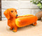 Cute Doxie Collection Hot Dog Wiener Ketchup And Mustard Dachshund Figurine 6"L