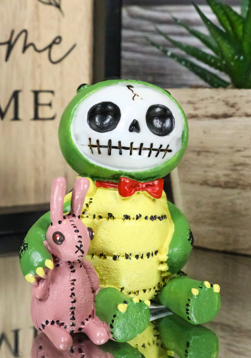 Furry Bones Figurine 3"H Scooter Turtle With Pink Bunny Rabbit Voodoo Skeleton