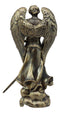 Ebros Bronzed Greek Orthodox Christian Church Archangel Of The Angelic Council Statue 5" Tall Figurine (Jehudiel The Laudation Of God)