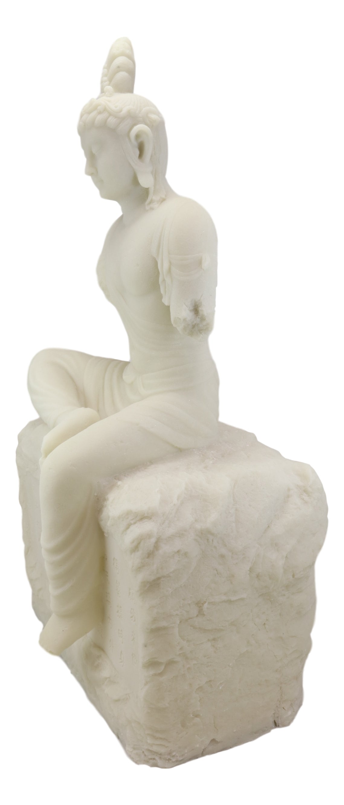 Ebros 24"H Large Armless Goddess of Compassion Kuan Yin Sitting On Mantra Rock Statue - Ebros Gift