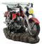 Ebros Red Vintage Motorcycle Chopper Bike Electric Oil Burner Or Tart Warmer Figurine