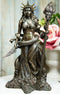 Ebros Greek Goddess Underworld Hecate Holding Fire Skull Staff Statue Figurine